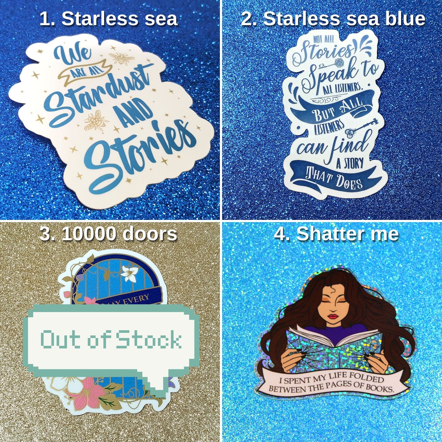 B-Grade Bookish Sticker Bundle | Imperfect Vinyl Stickers | Pick Your Own Set