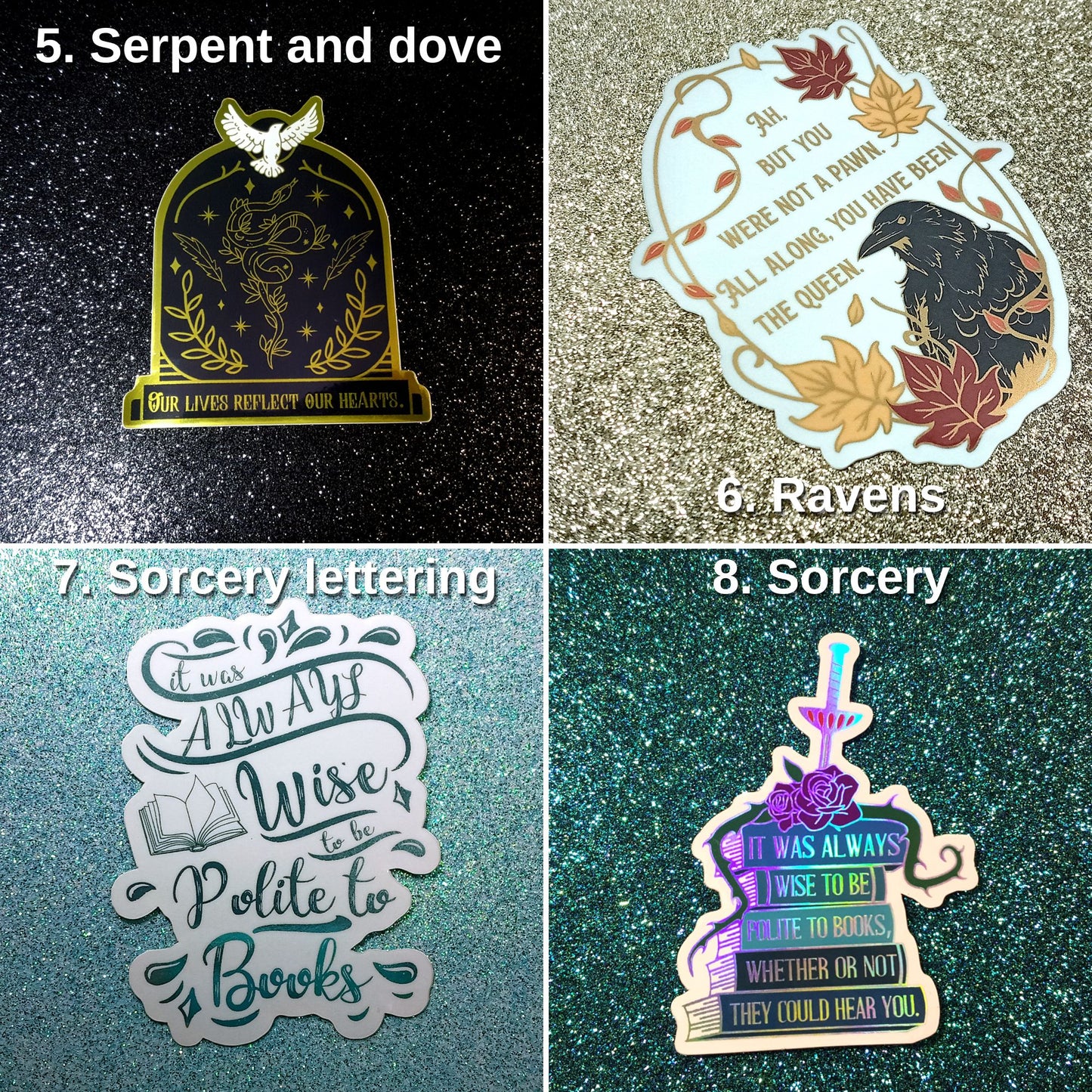 B-Grade Bookish Sticker Bundle | Imperfect Vinyl Stickers | Pick Your Own Set