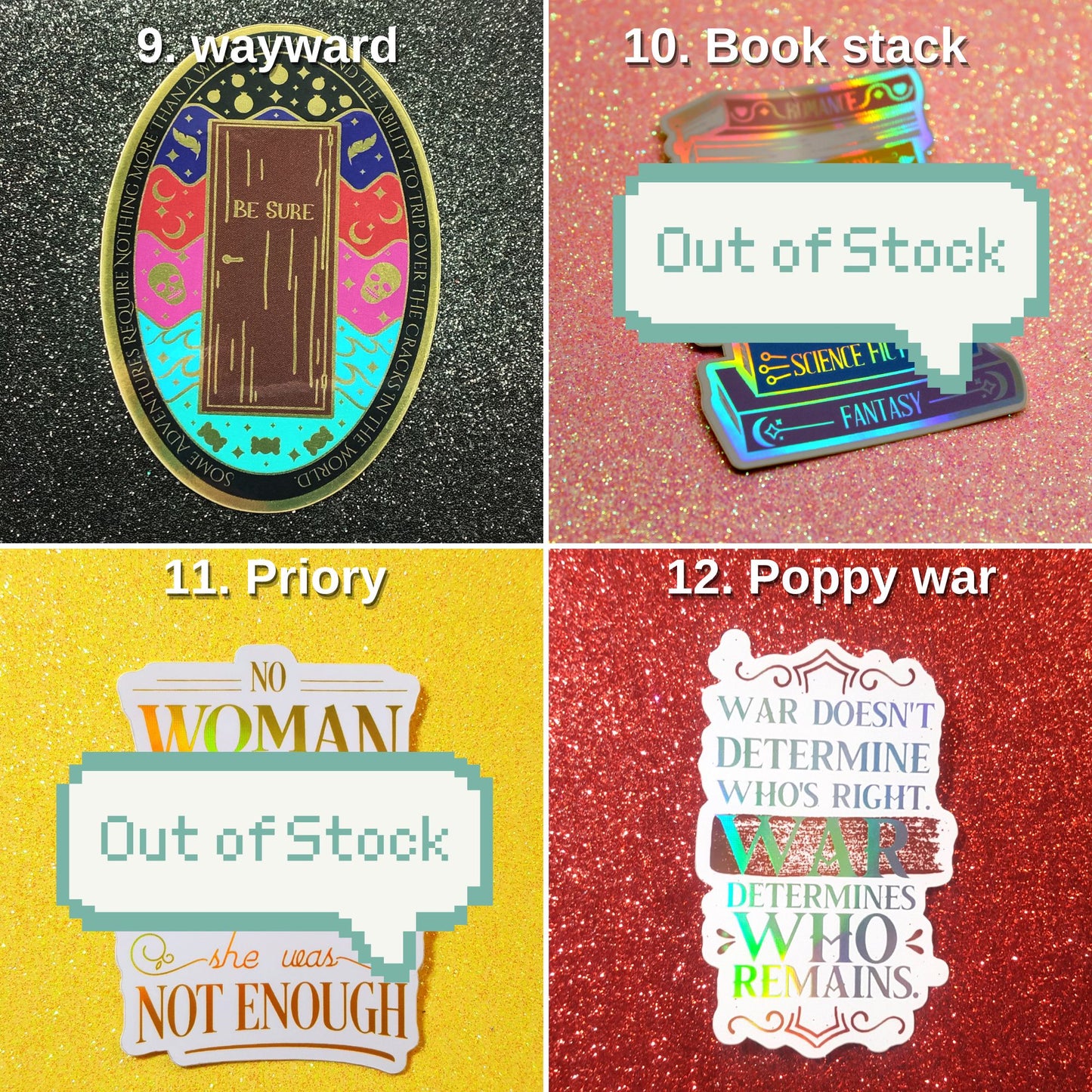 B-Grade Bookish Sticker Bundle | Imperfect Vinyl Stickers | Pick Your Own Set