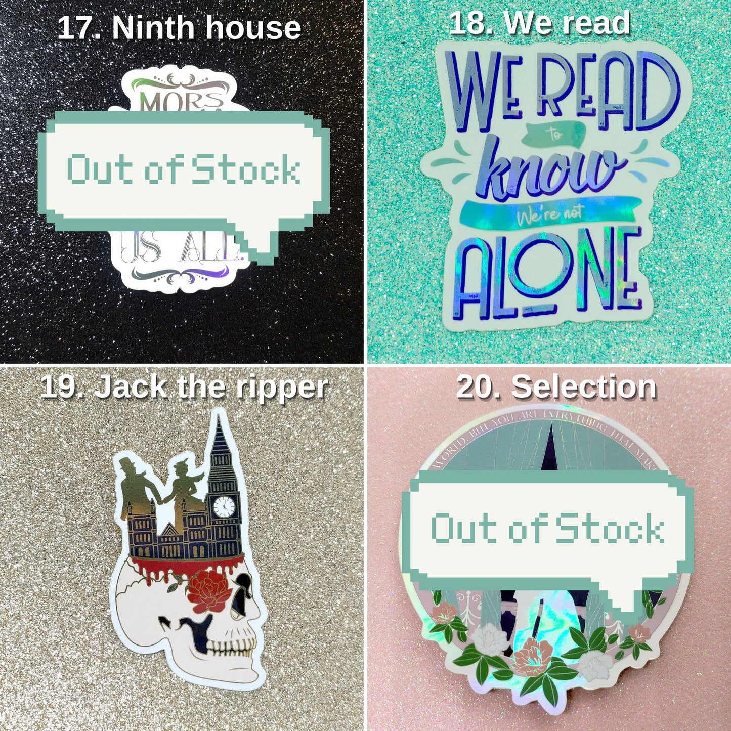 B-Grade Bookish Sticker Bundle | Imperfect Vinyl Stickers | Pick Your Own Set