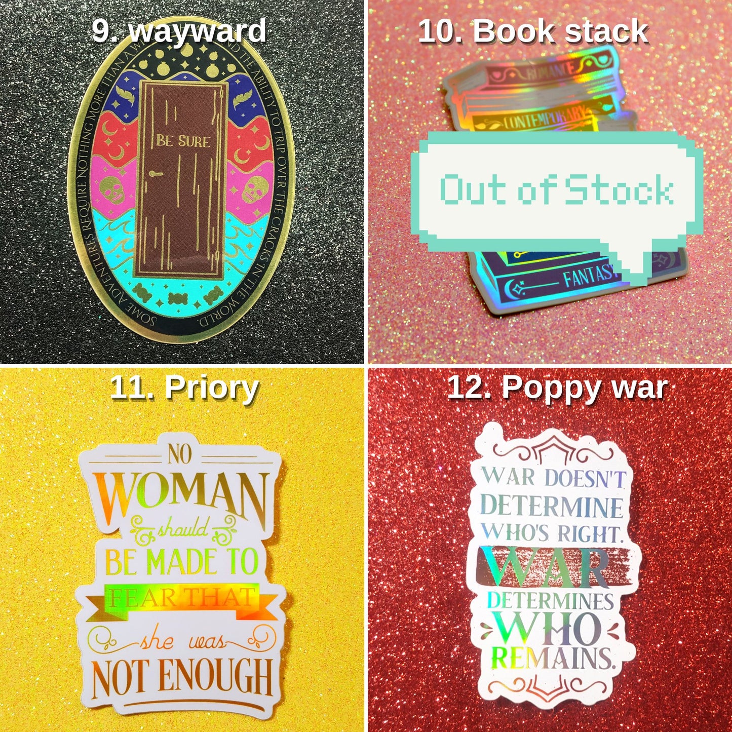 Bookish Sticker Bundle – Pick Your Own | Waterproof & Holographic