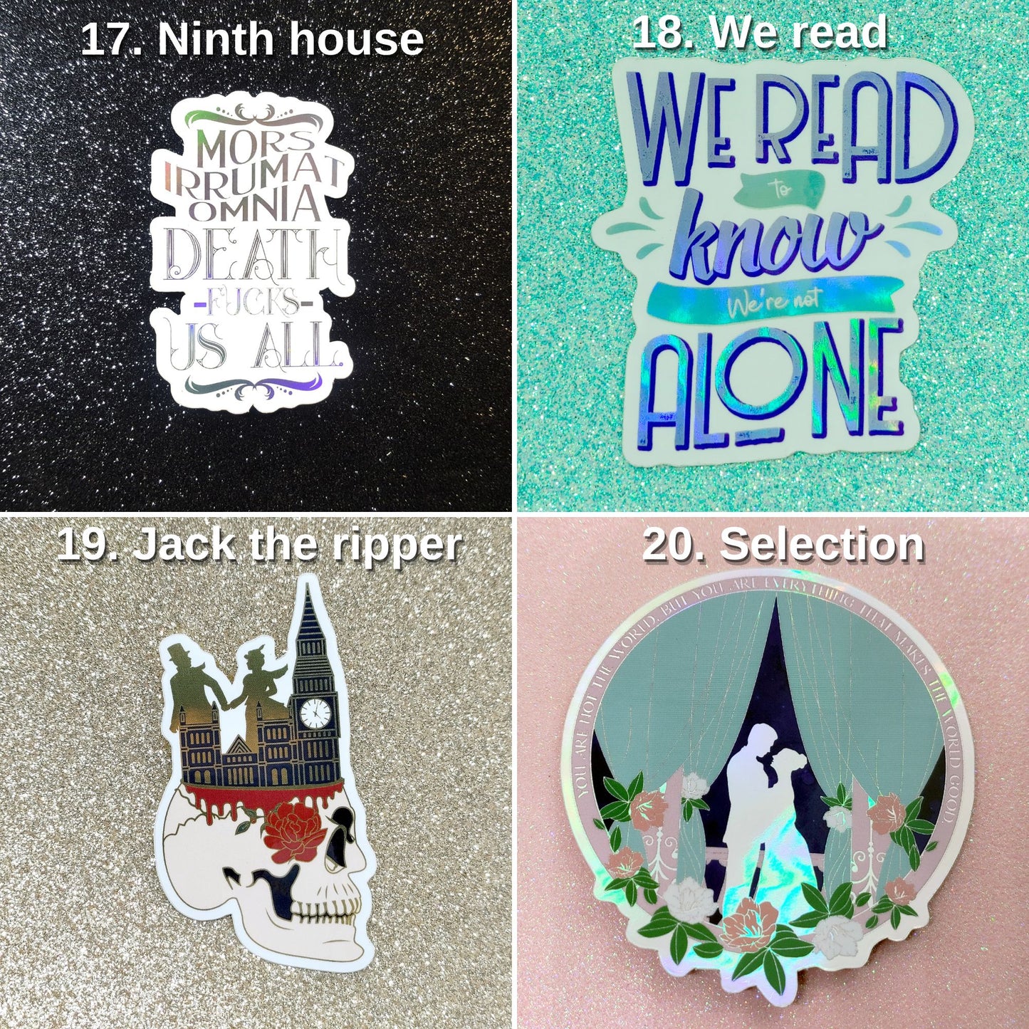 Bookish Sticker Bundle – Pick Your Own | Waterproof & Holographic