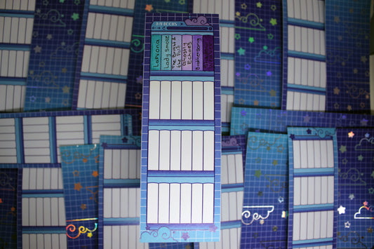 Reading Tracker Bookmark | Purple & Blue | 24 Books to Fill | Holographic Foil | Bookish Gift
