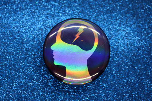 Telepath Ability Button Pin | Keeper of the Lost Cities Inspired Badge | Holographic Bookish Pin