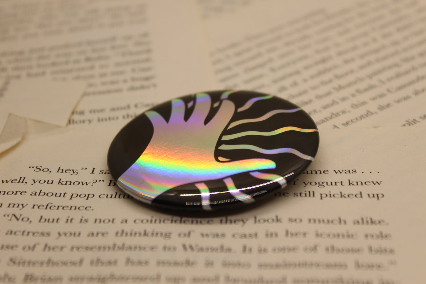 Shade Ability Button Pin | Keeper of the Lost Cities Inspired Badge | Holographic Bookish Pin (Copy) (Copy)