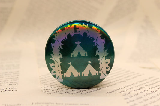 Exillium School Button Pin | Keeper of the Lost Cities Inspired Badge | Holographic Bookish Pin