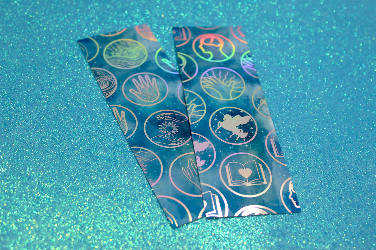 Keeper of the Lost Cities Bookmark | Exillium Ability Badges | Holographic Foil | KOTLC Inspired Gift for Readers | Double-Sided Bookmark