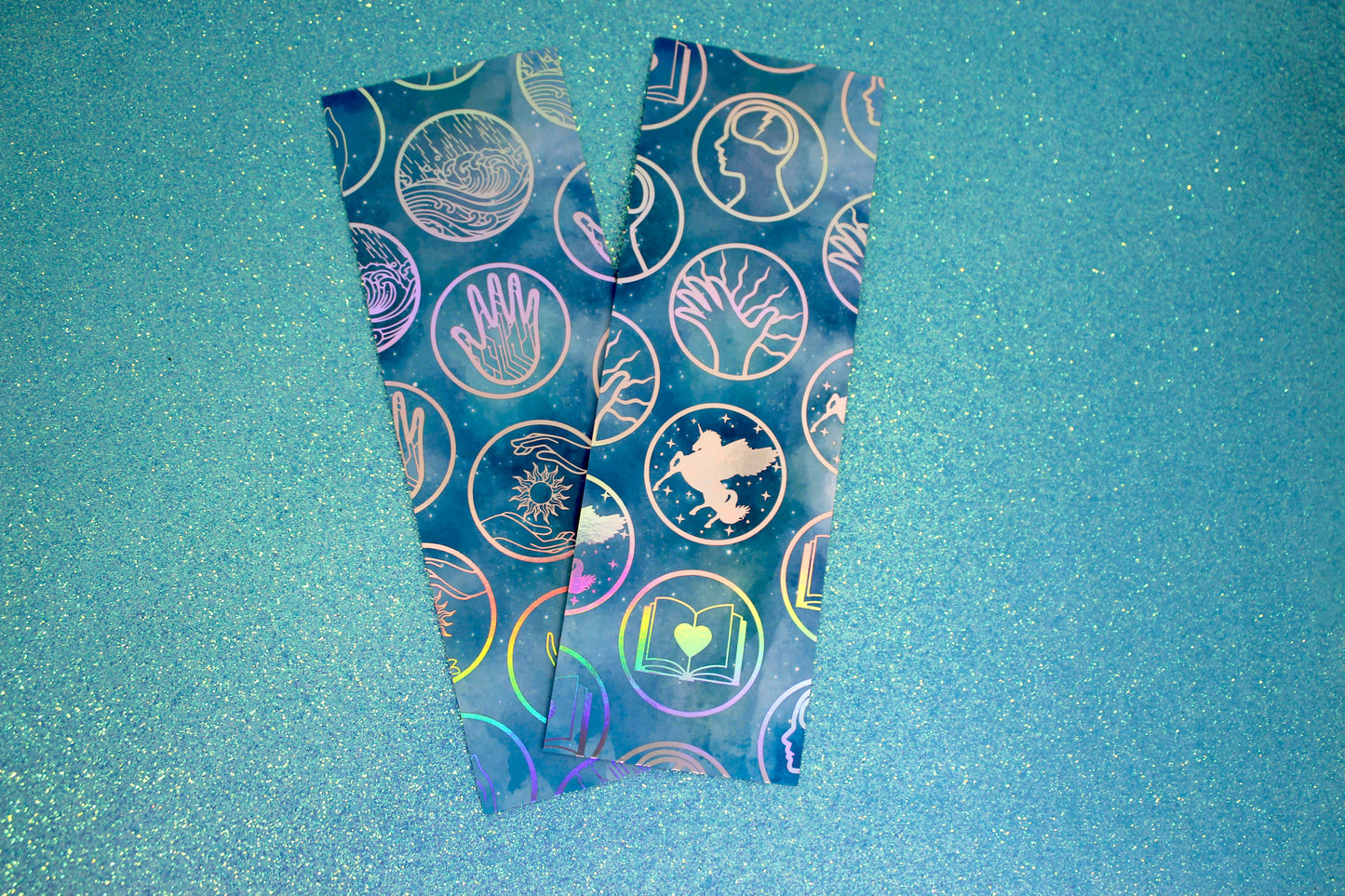 Keeper of the Lost Cities Bookmark | Exillium Ability Badges | Holographic Foil | KOTLC Inspired Gift for Readers | Double-Sided Bookmark