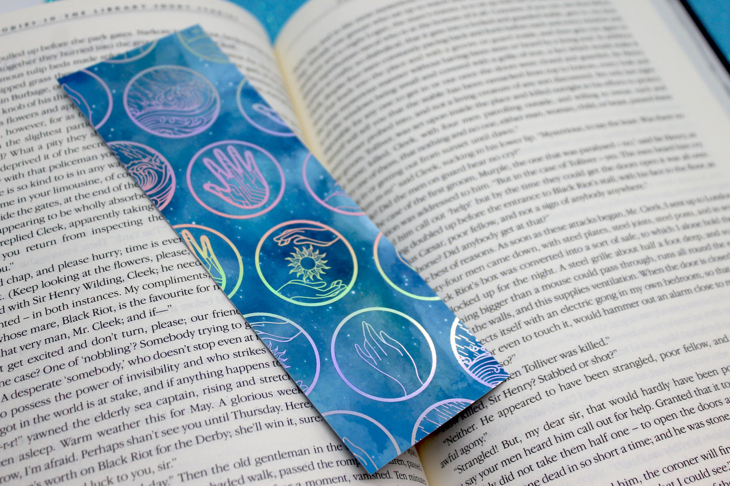 Keeper of the Lost Cities Bookmark | Exillium Ability Badges | Holographic Foil | KOTLC Inspired Gift for Readers | Double-Sided Bookmark