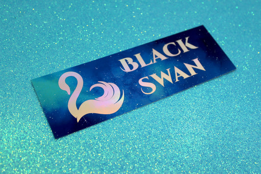 Black Swan Bookmark | Keeper of the Lost Cities Inspired | Holographic Foil | KOTLC Double-Sided | Bookish Gift for Fantasy Readers