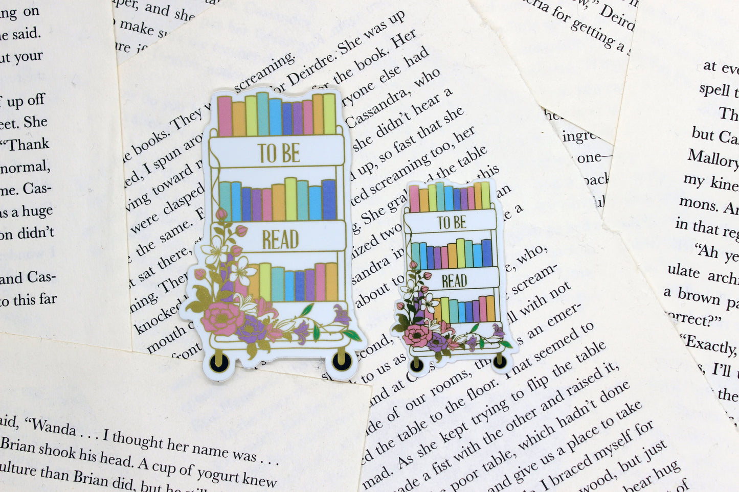 TBR Cart Mirror Vinyl Sticker | Bookish Waterproof Decal | To Be Read