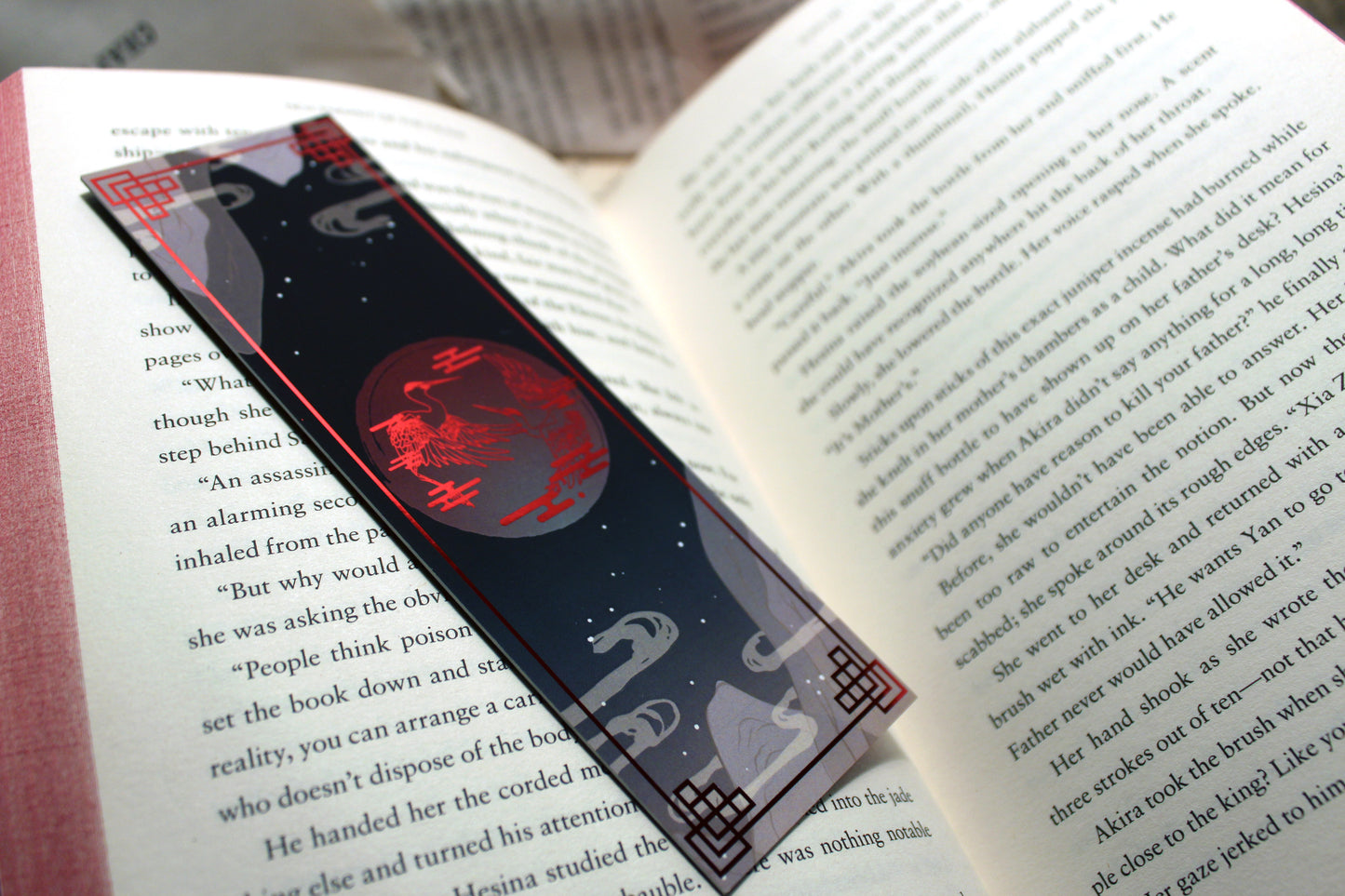 Descendant of the Crane inspired bookish foil bookmark | Double-Sided | Bookish Gift for Fantasy Readers