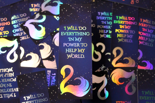 Keeper of the Lost Cities inspired Black Swan holographic bookmark