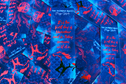 The Scorpio Races inspired bookish foil bookmark | Double-Sided | Bookish Gift for Fantasy