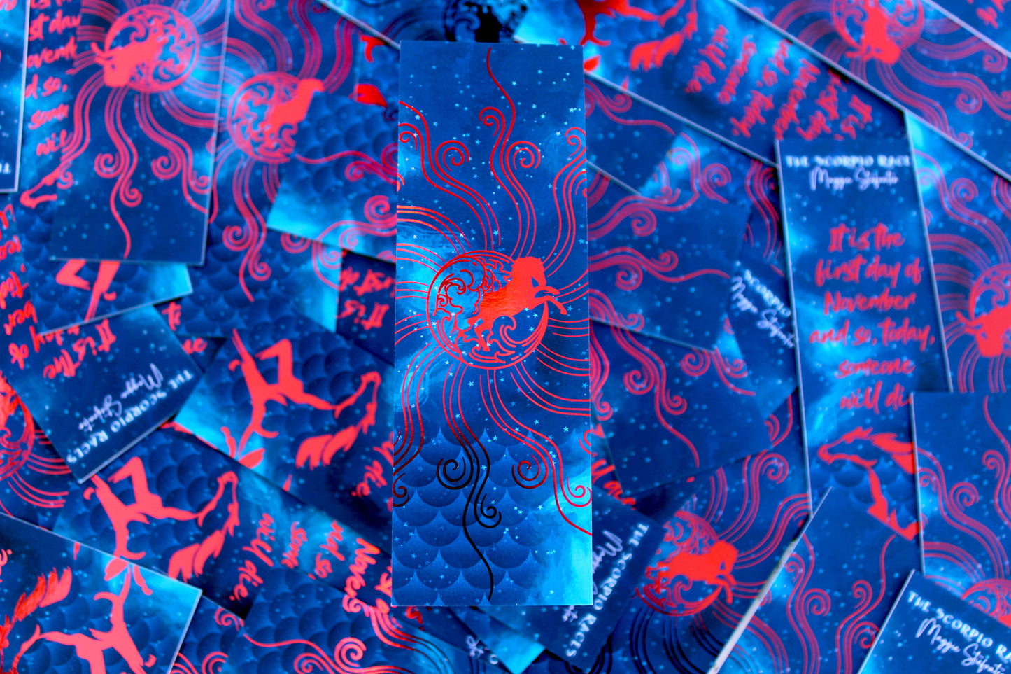 The Scorpio Races inspired bookish foil bookmark