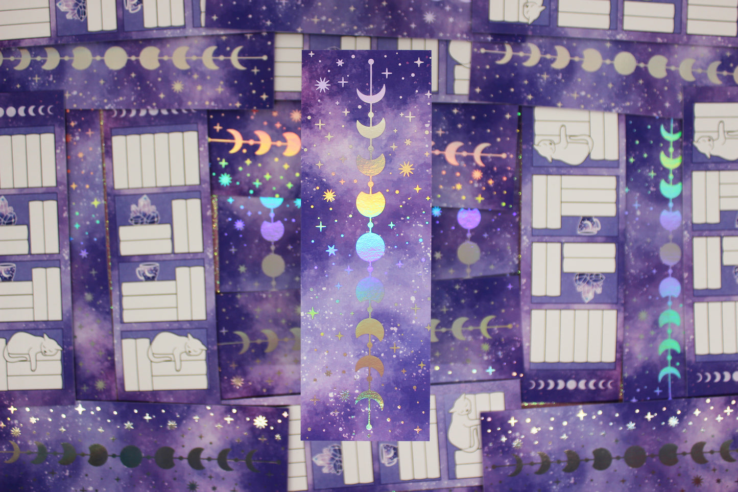 Reading Tracker Bookmark | Purple | 24 Books to Fill | Holographic Foil | Bookish Gift
