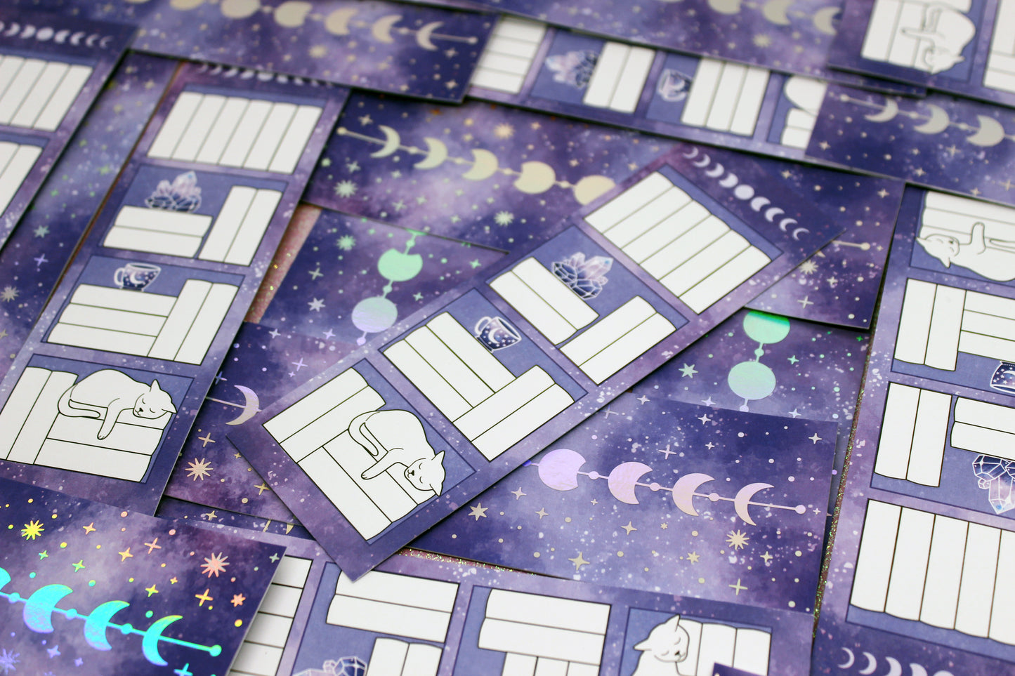 Reading Tracker Bookmark | Purple | 24 Books to Fill | Holographic Foil | Bookish Gift