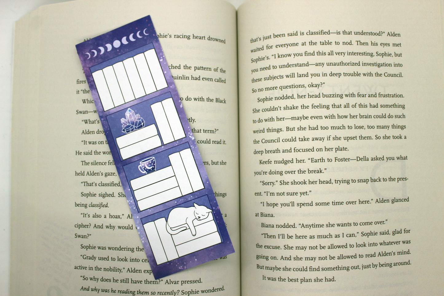 Reading Tracker Bookmark | Purple | 24 Books to Fill | Holographic Foil | Bookish Gift