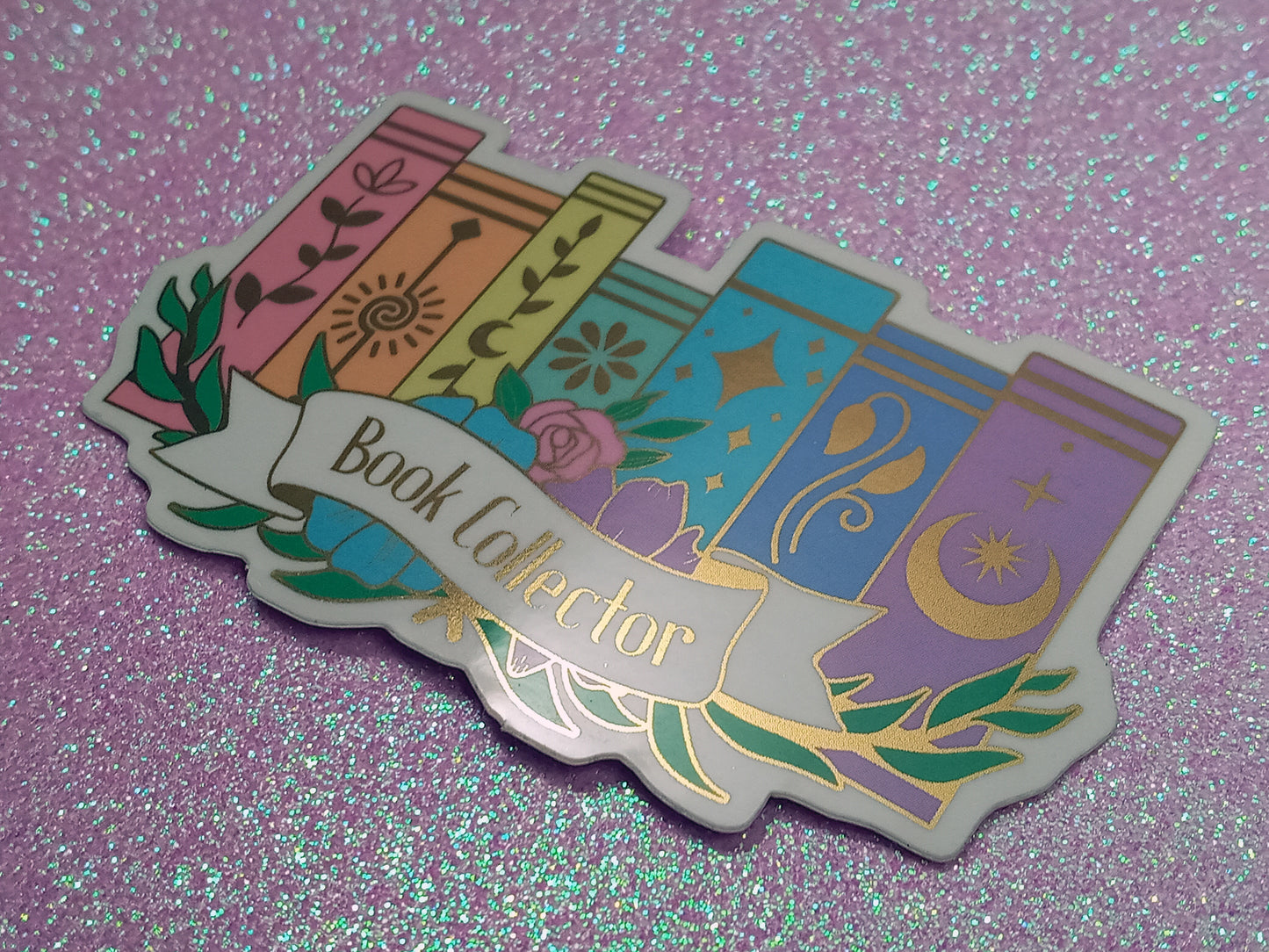 Book Collector Mirror Sticker | Bookish Vinyl Decal | Book Lover Gift