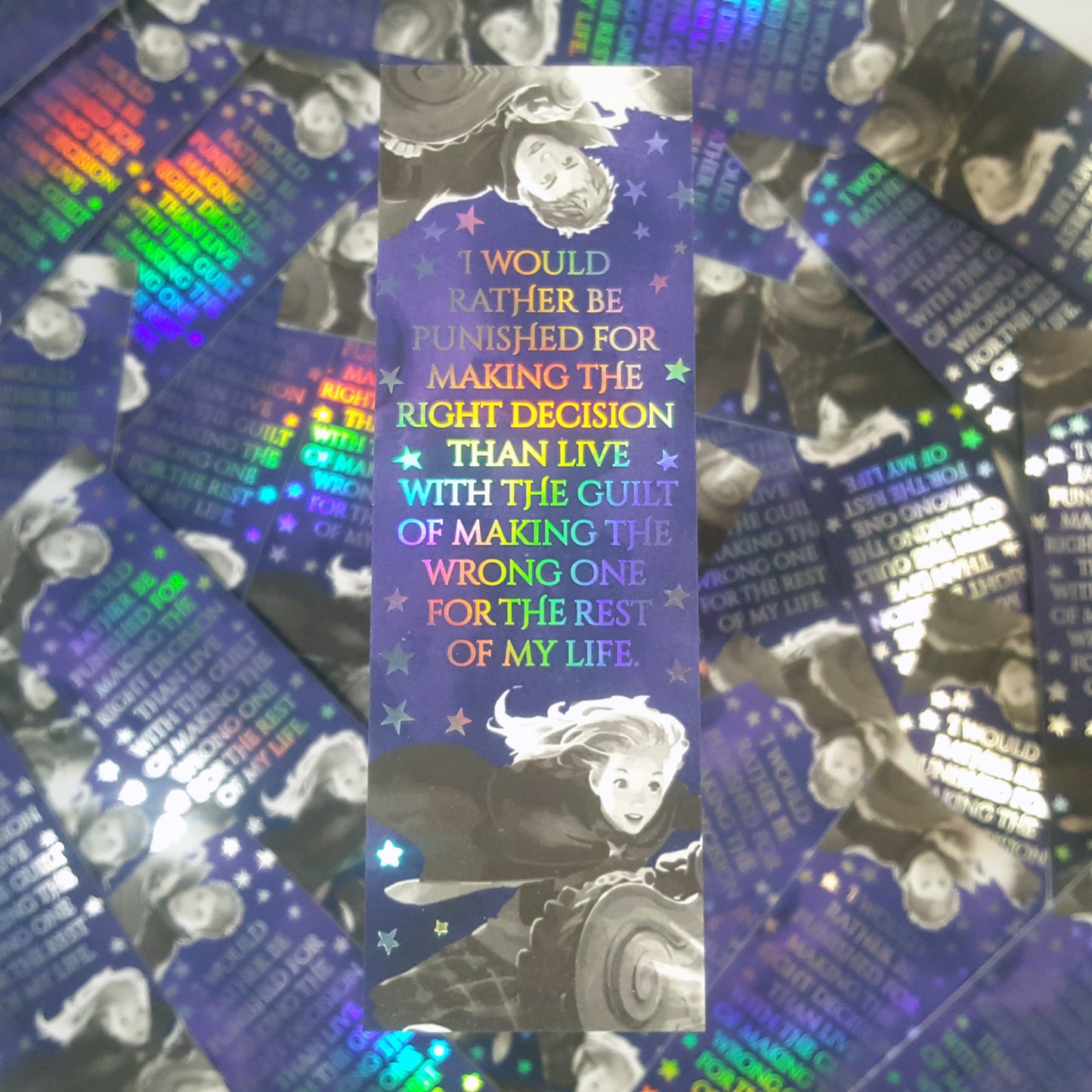 Keeper of the Lost Cities inspired holographic bookmarks