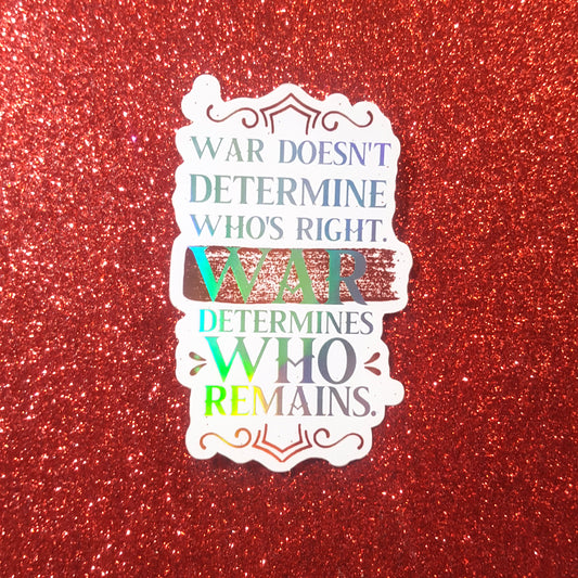 The Poppy War inspired bookish holographic vinyl sticker