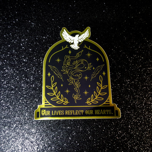 Serpent & Dove Sticker | Mirror Gold Vinyl | Bookish Gift