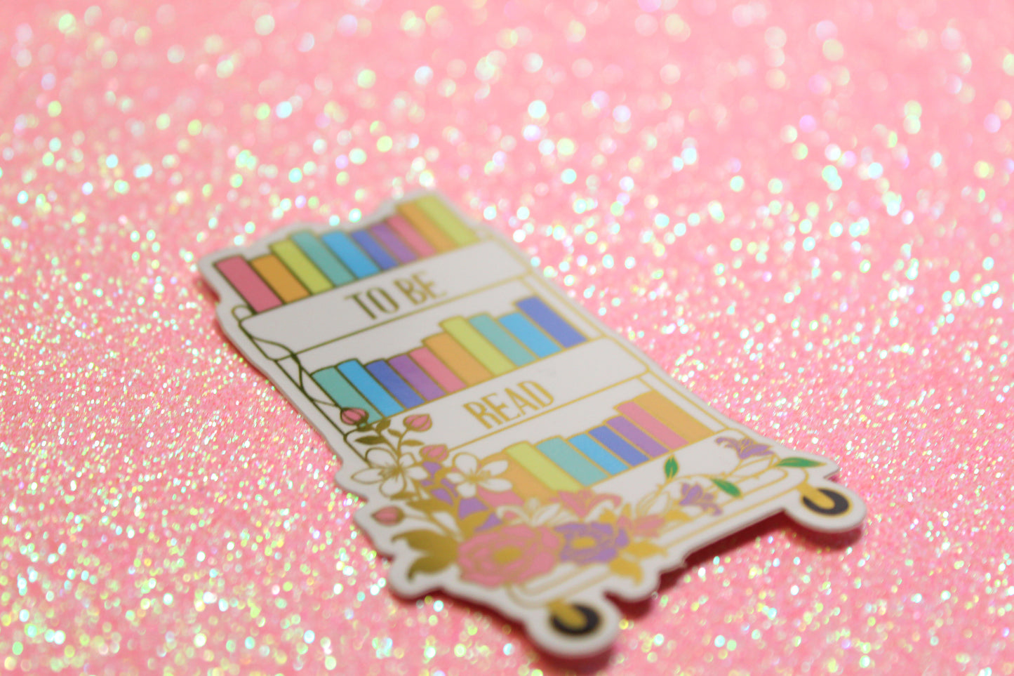TBR Cart Mirror Vinyl Sticker | Bookish Waterproof Decal | To Be Read