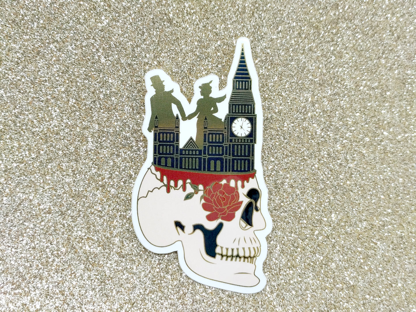 Stalking Jack the Ripper inspired bookish mirror effect vinyl sticker | Kerri Maniscalco