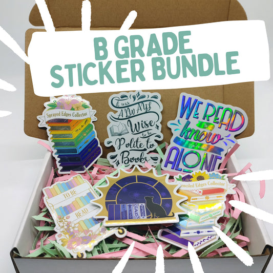 B-Grade Bookish Sticker Bundle | Imperfect Vinyl Stickers | Pick Your Own Set