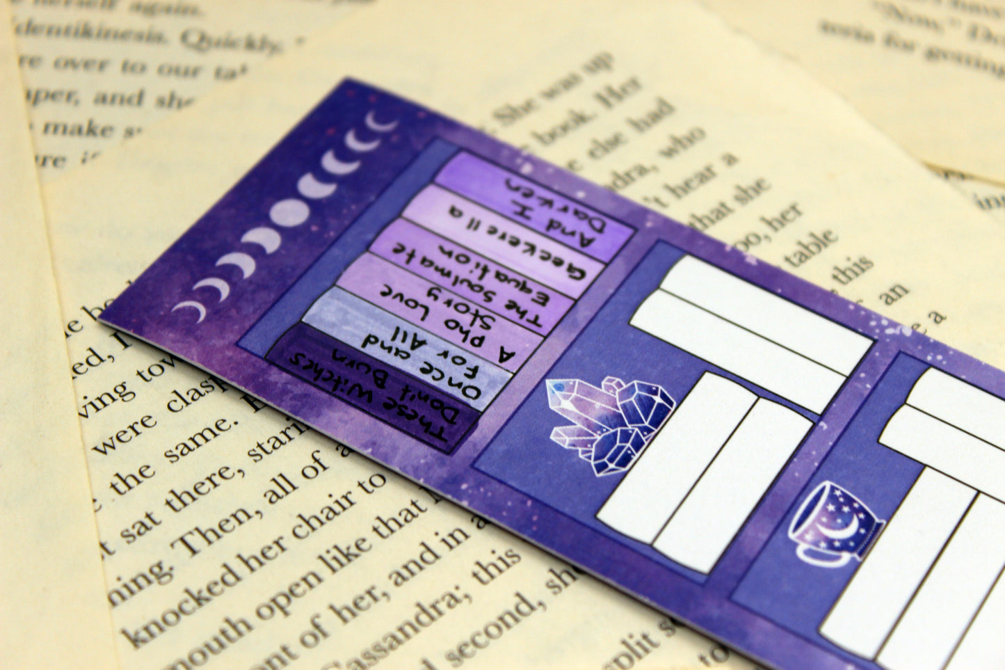 Reading Tracker Bookmark | Purple | 24 Books to Fill | Holographic Foil | Bookish Gift