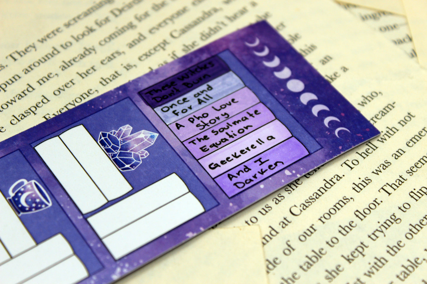 Reading Tracker Bookmark | Purple | 24 Books to Fill | Holographic Foil | Bookish Gift