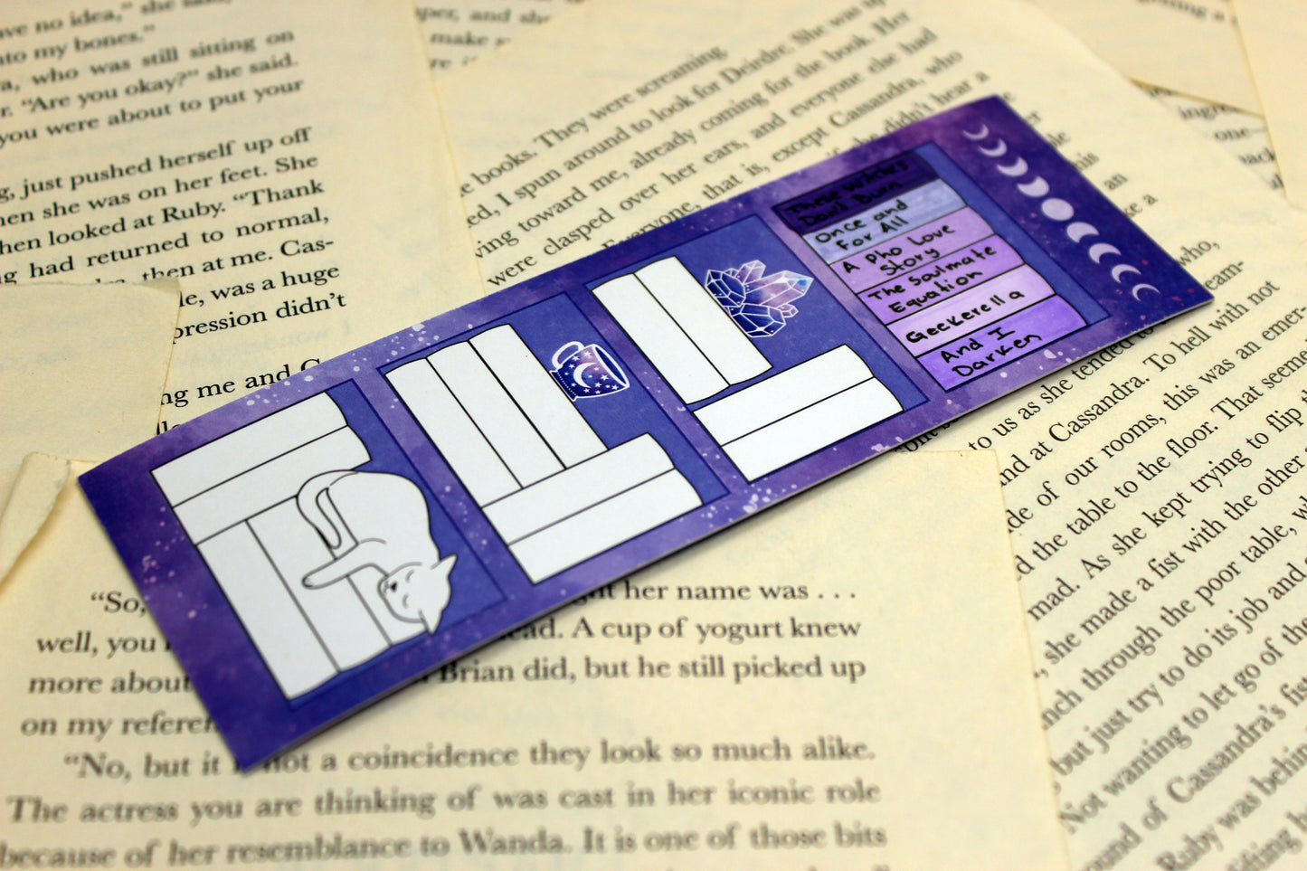 Reading Tracker Bookmark | Purple | 24 Books to Fill | Holographic Foil | Bookish Gift