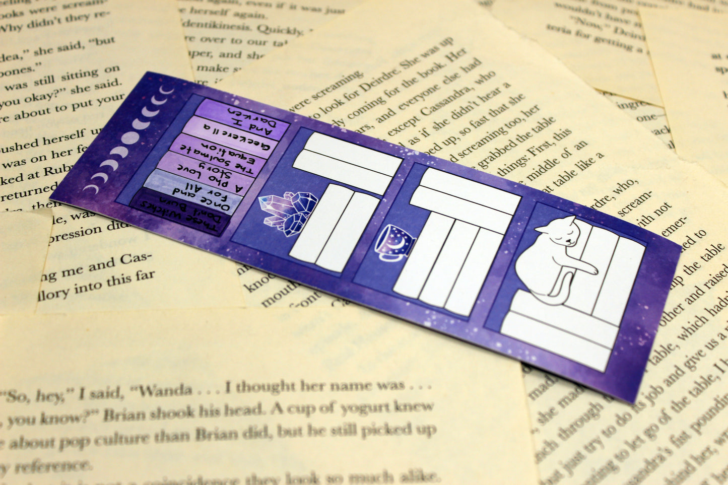 Reading Tracker Bookmark | Purple | 24 Books to Fill | Holographic Foil | Bookish Gift