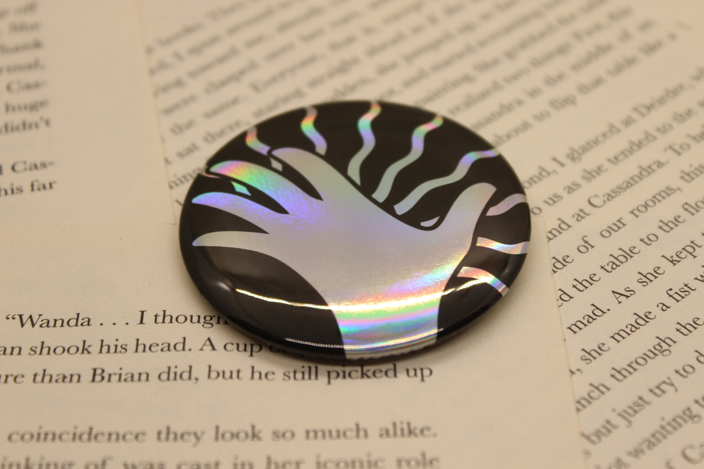 Shade Ability Button Pin | Keeper of the Lost Cities Inspired Badge | Holographic Bookish Pin (Copy) (Copy)