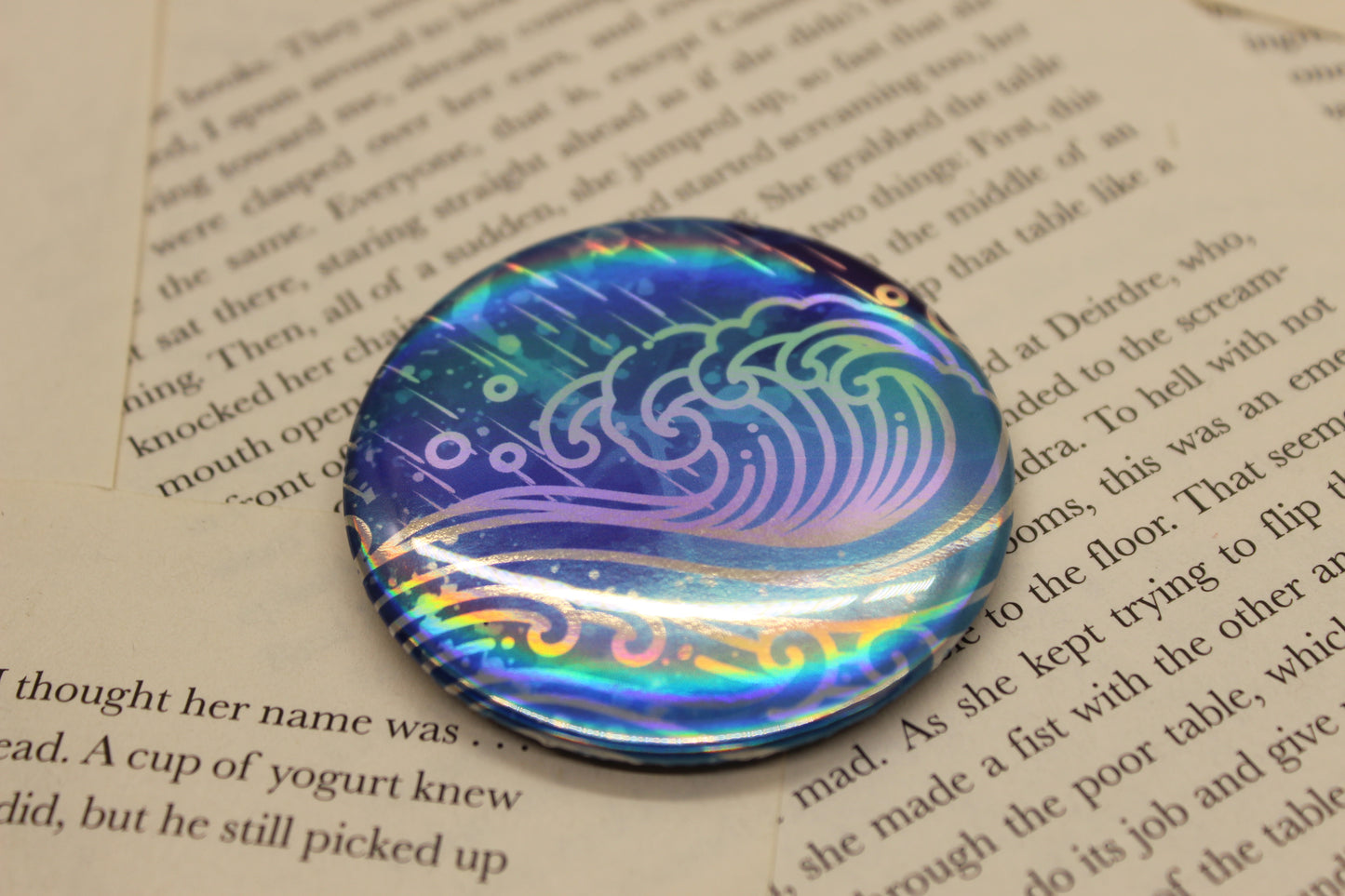 Hydrokinetic Ability Button Pin | Keeper of the Lost Cities Inspired Badge | Holographic Bookish Pin (Copy) (Copy) (Copy)