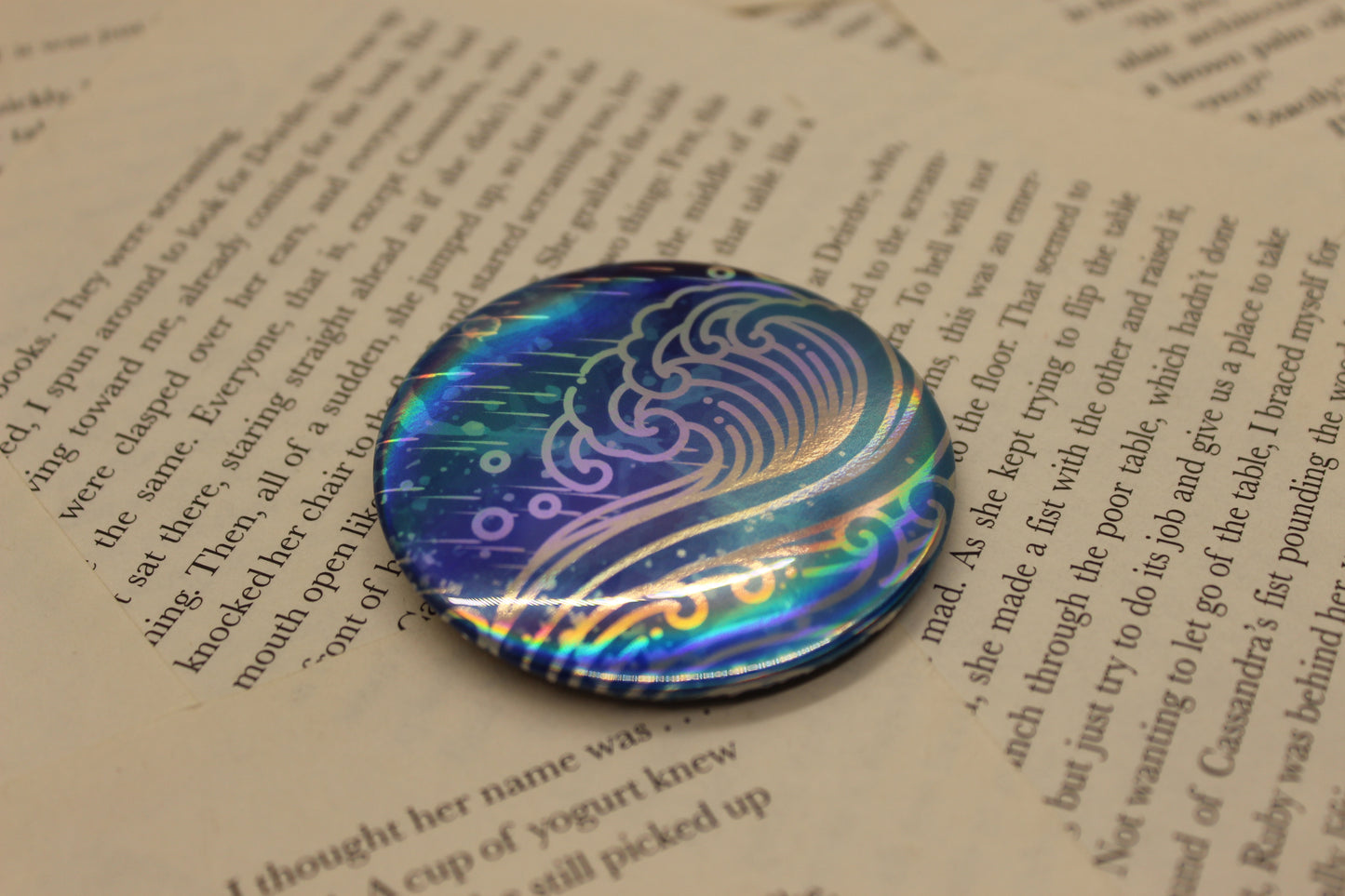 Hydrokinetic Ability Button Pin | Keeper of the Lost Cities Inspired Badge | Holographic Bookish Pin (Copy) (Copy) (Copy)
