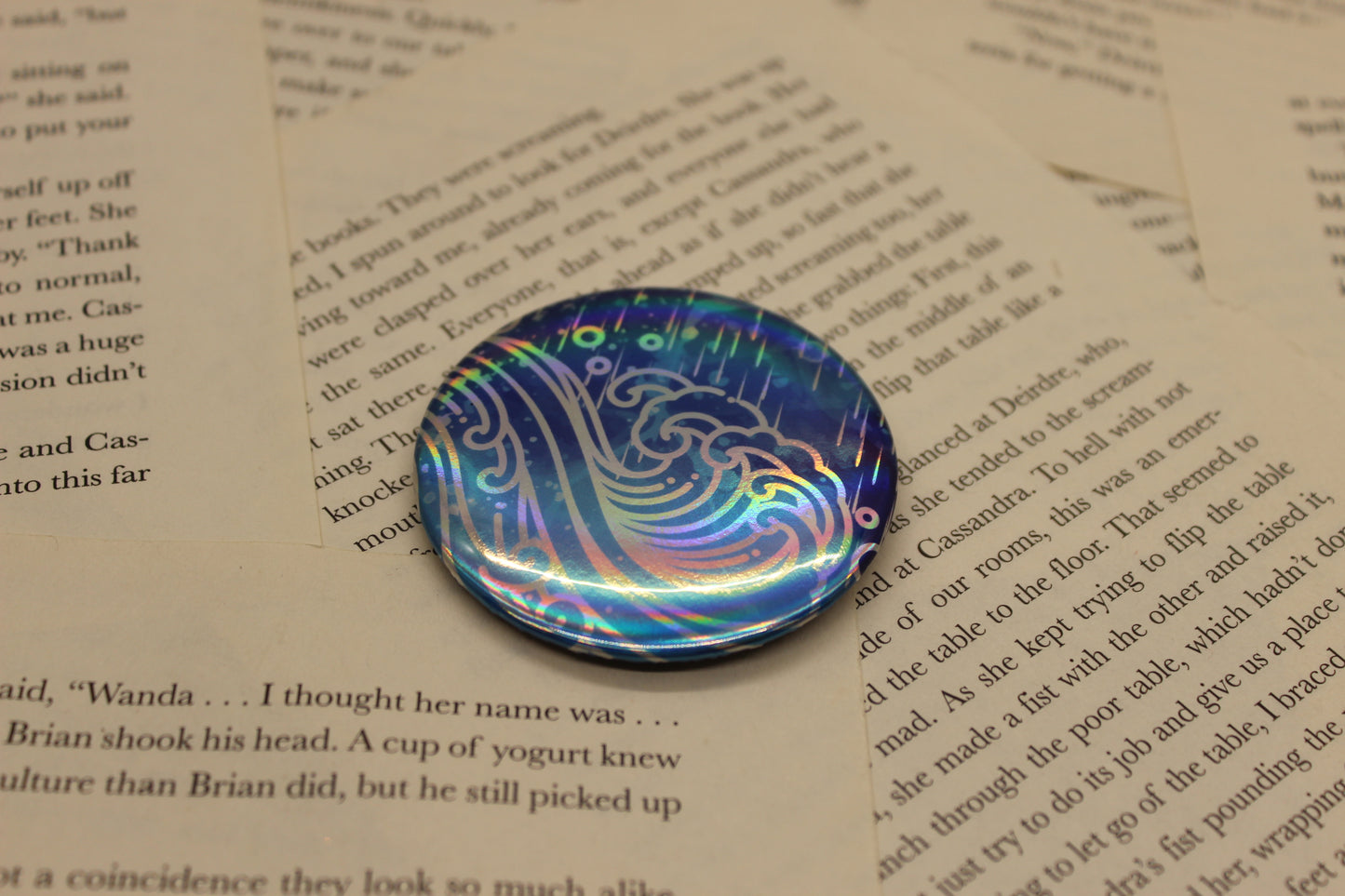 Hydrokinetic Ability Button Pin | Keeper of the Lost Cities Inspired Badge | Holographic Bookish Pin (Copy) (Copy) (Copy)