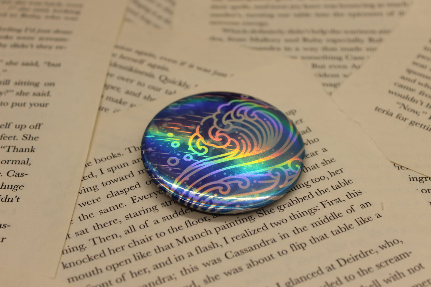 Hydrokinetic Ability Button Pin | Keeper of the Lost Cities Inspired Badge | Holographic Bookish Pin (Copy) (Copy) (Copy)
