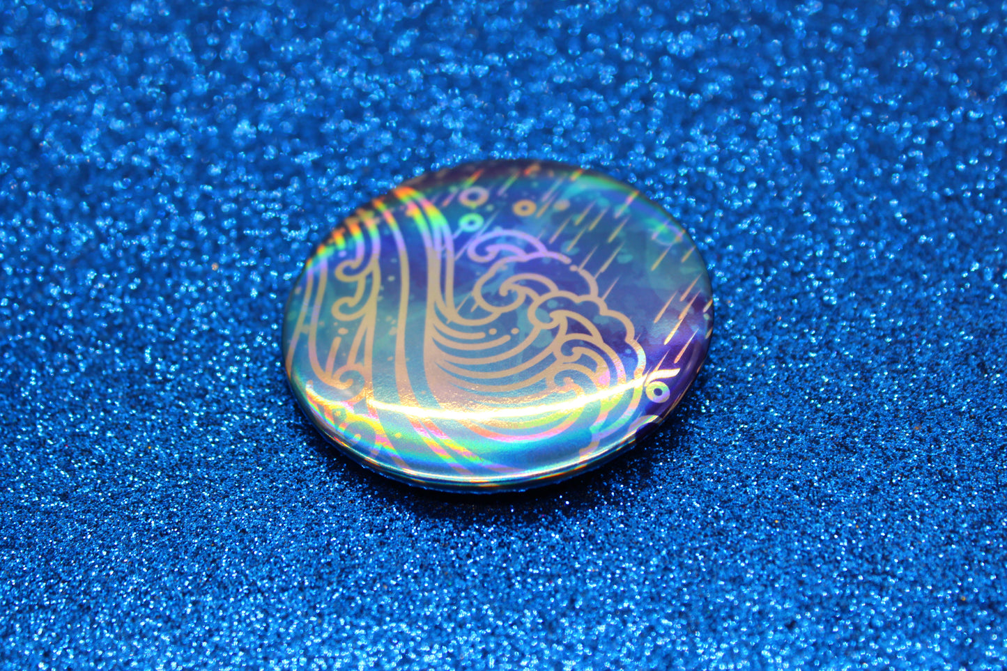 Hydrokinetic Ability Button Pin | Keeper of the Lost Cities Inspired Badge | Holographic Bookish Pin (Copy) (Copy) (Copy)