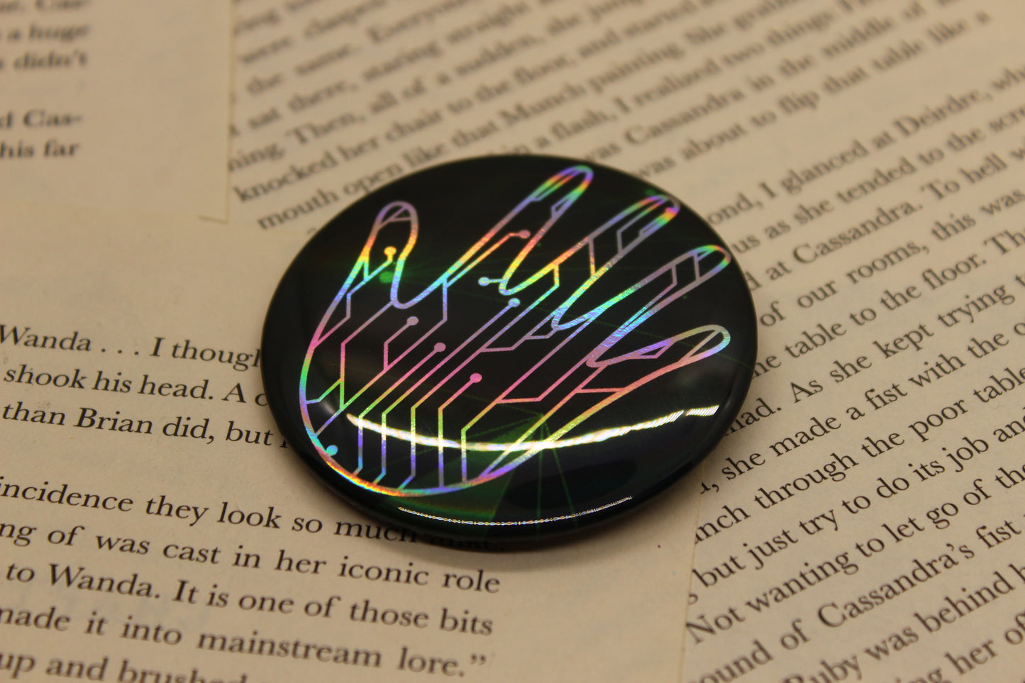 Technopath Ability Button Pin | Keeper of the Lost Cities Inspired Badge | Holographic Bookish Pin (Copy) (Copy) (Copy) (Copy) (Copy)