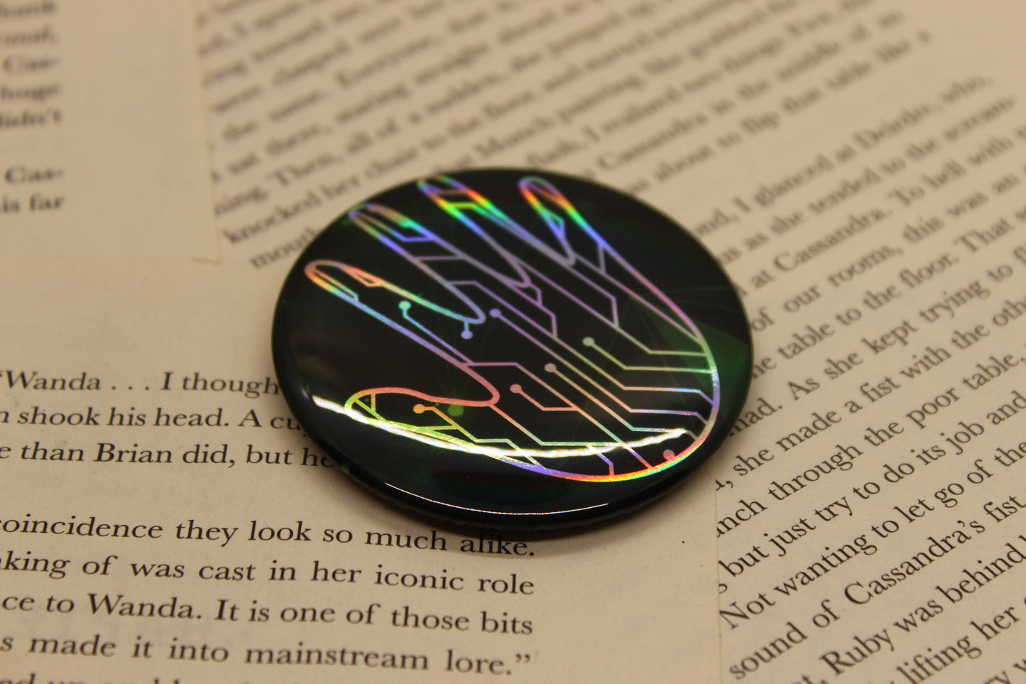 Technopath Ability Button Pin | Keeper of the Lost Cities Inspired Badge | Holographic Bookish Pin (Copy) (Copy) (Copy) (Copy) (Copy)