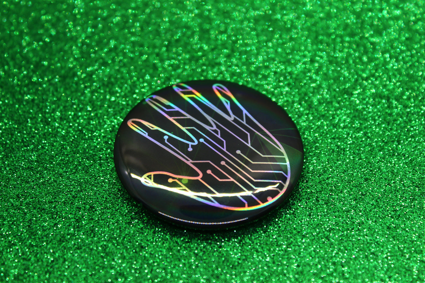 Technopath Ability Button Pin | Keeper of the Lost Cities Inspired Badge | Holographic Bookish Pin (Copy) (Copy) (Copy) (Copy) (Copy)