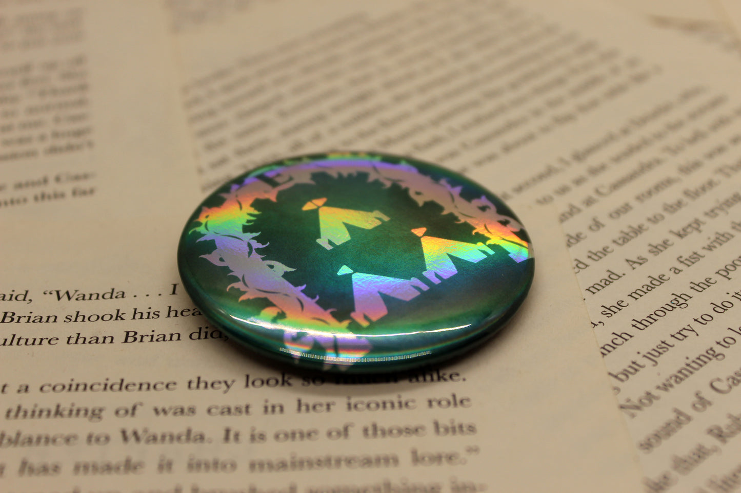 Exillium School Button Pin | Keeper of the Lost Cities Inspired Badge | Holographic Bookish Pin