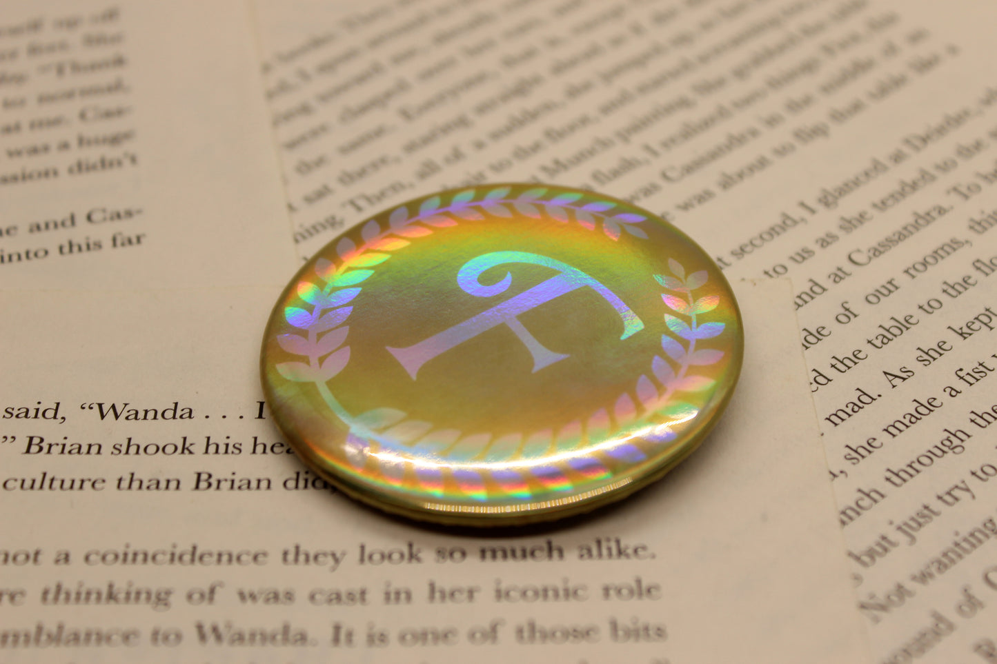 Foxfire Academy Button Pin | Keeper of the Lost Cities Inspired Badge | Holographic Bookish Pin