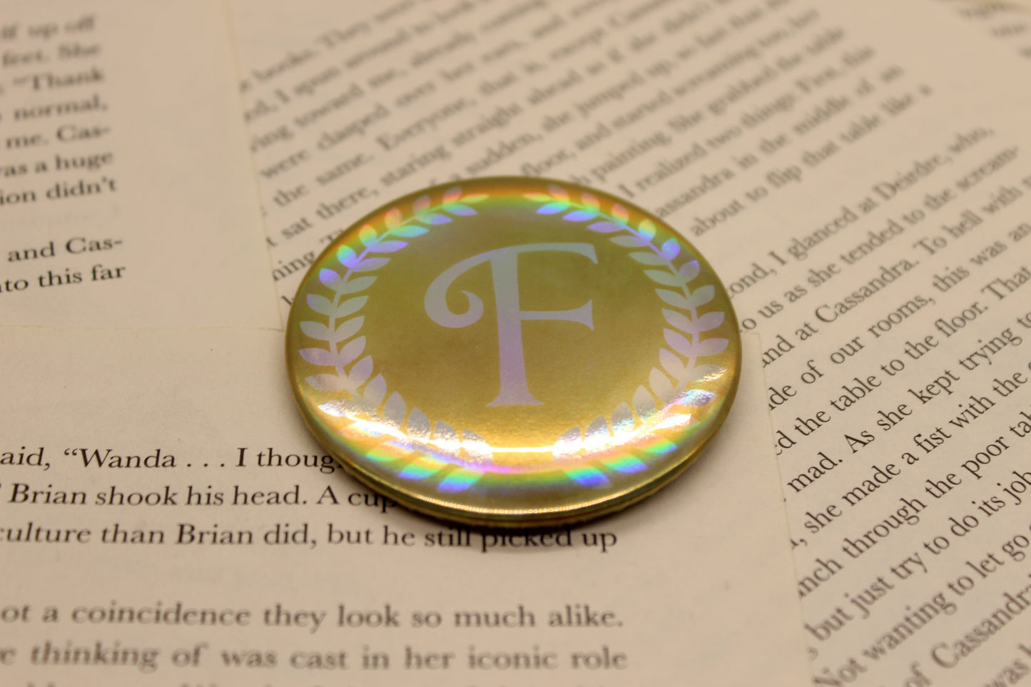 Foxfire Academy Button Pin | Keeper of the Lost Cities Inspired Badge | Holographic Bookish Pin