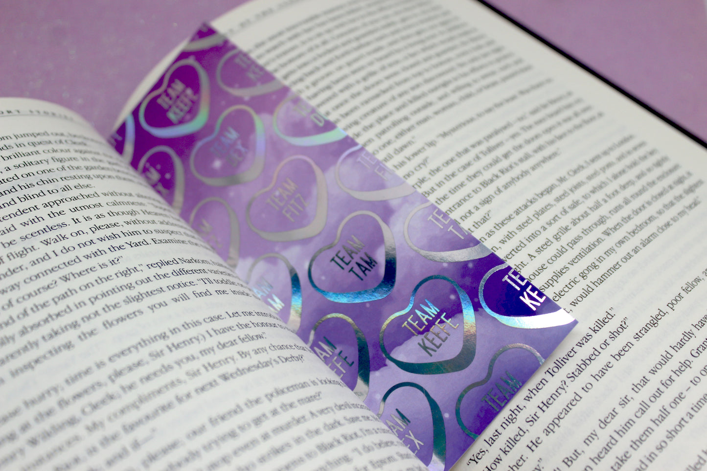 Keeper of the Lost Cities inspired Character Team Hearts Holographic Foil Bookmark | Double-sided bookmark | KOTLC