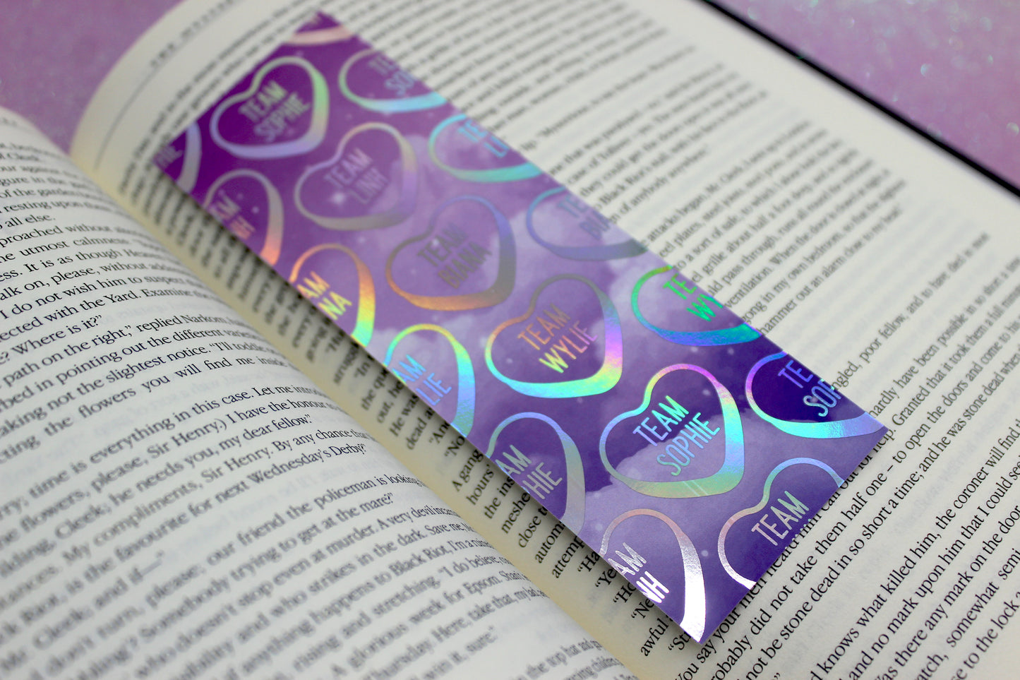 Keeper of the Lost Cities inspired Character Team Hearts Holographic Foil Bookmark | Double-sided bookmark | KOTLC