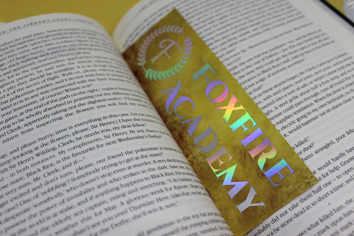 Keeper of the Lost Cities Foxfire Academy inspired Holographic Foil Bookmark | Double-sided bookmark | KOTLC