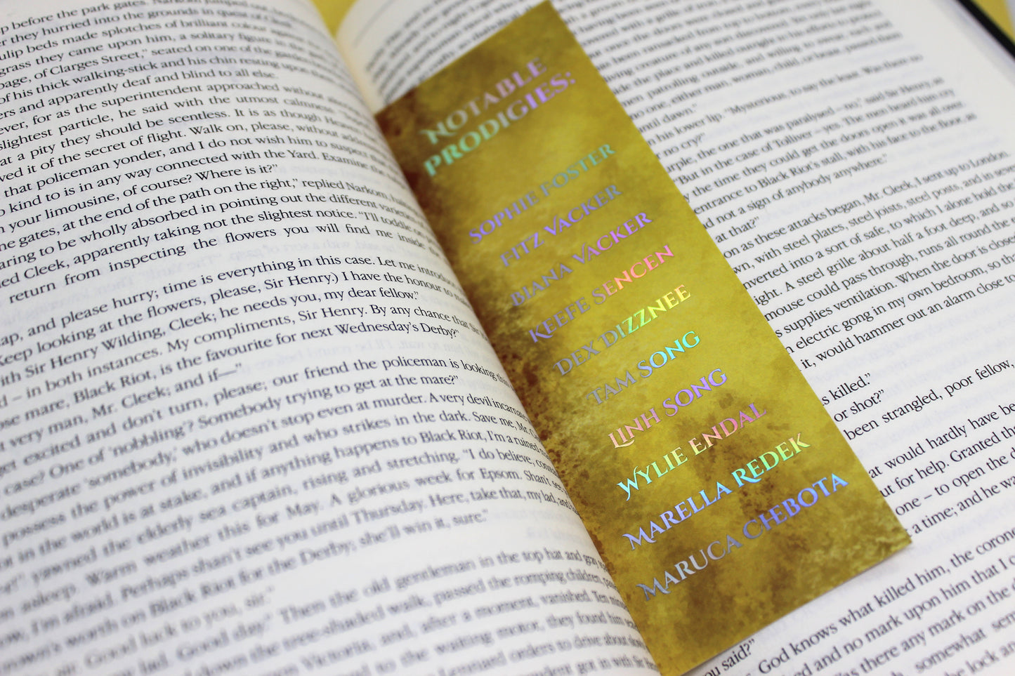 Keeper of the Lost Cities Foxfire Academy inspired Holographic Foil Bookmark | Double-sided bookmark | KOTLC