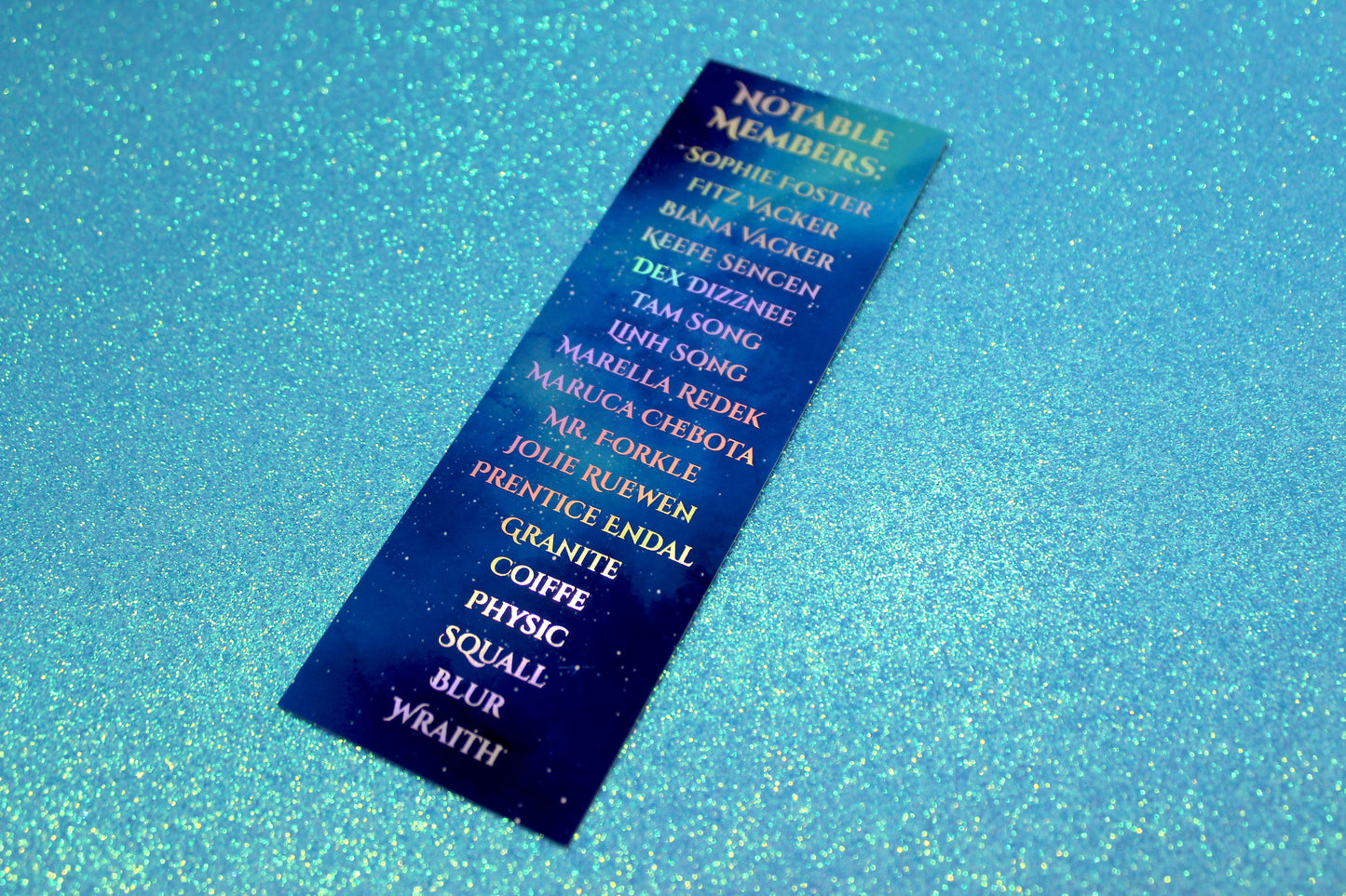 Keeper of the Lost Cities Black Swan inspired Holographic Foil Bookmark | Double-sided bookmark | KOTLC